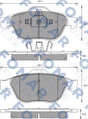 FOMAR Friction FO 686281 - Bremžu uzliku kompl., Disku bremzes adetalas.lv