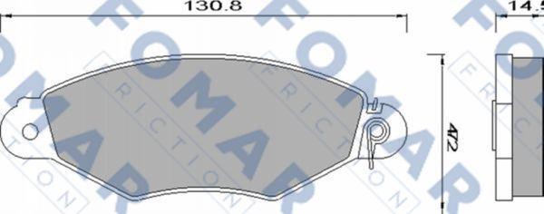 FOMAR Friction FO 680981 - Bremžu uzliku kompl., Disku bremzes adetalas.lv