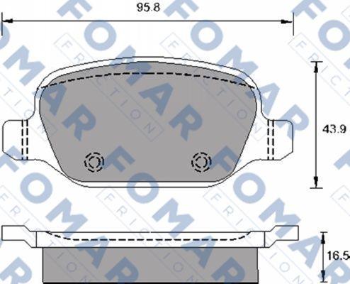 FOMAR Friction FO 688581 - Bremžu uzliku kompl., Disku bremzes adetalas.lv