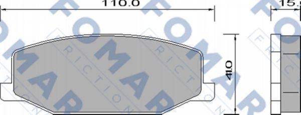 FOMAR Friction FO 634581 - Bremžu uzliku kompl., Disku bremzes adetalas.lv