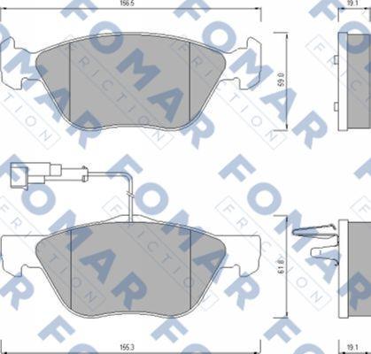 FOMAR Friction FO 635381 - Bremžu uzliku kompl., Disku bremzes adetalas.lv