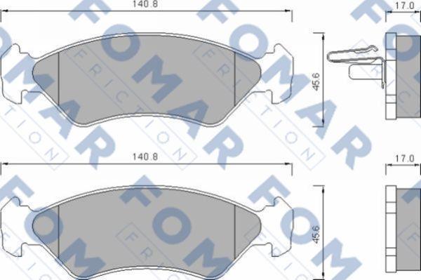 FOMAR Friction FO 633481 - Bremžu uzliku kompl., Disku bremzes adetalas.lv