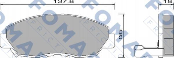 FOMAR Friction FO 633881 - Bremžu uzliku kompl., Disku bremzes adetalas.lv