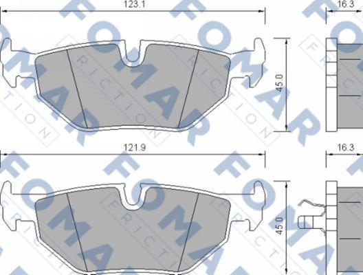 FOMAR Friction FO 637181 - Bremžu uzliku kompl., Disku bremzes adetalas.lv