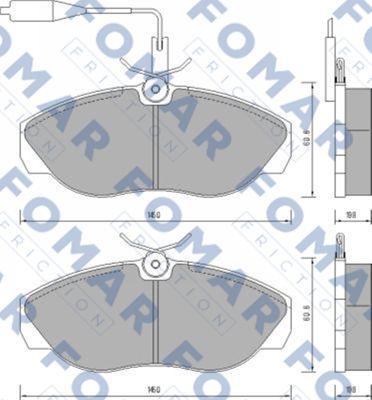 FOMAR Friction FO 629481 - Bremžu uzliku kompl., Disku bremzes adetalas.lv