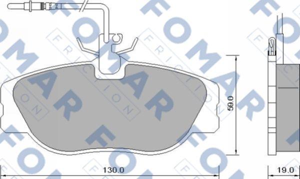 FOMAR Friction FO 629081 - Bremžu uzliku kompl., Disku bremzes adetalas.lv