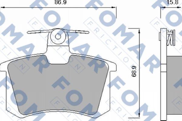 FOMAR Friction FO 625481 - Bremžu uzliku kompl., Disku bremzes adetalas.lv