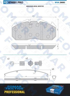 FOMAR Friction FO 674681 - Bremžu uzliku kompl., Disku bremzes adetalas.lv