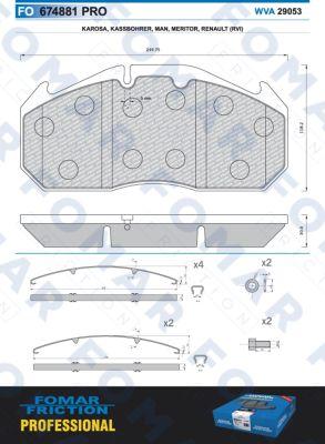 FOMAR Friction FO 674881 - Bremžu uzliku kompl., Disku bremzes adetalas.lv