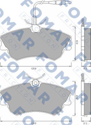 FOMAR Friction FO 677781 - Bremžu uzliku kompl., Disku bremzes adetalas.lv