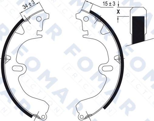 FOMAR Friction FO 0491 - Bremžu loku komplekts adetalas.lv