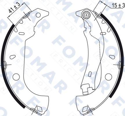 FOMAR Friction FO 0458 - Bremžu loku komplekts adetalas.lv