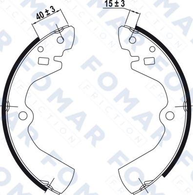 FOMAR Friction FO 0453 - Bremžu loku komplekts adetalas.lv