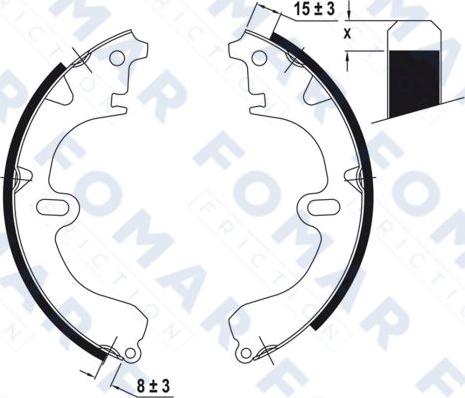 FOMAR Friction FO 0406 - Bremžu loku komplekts adetalas.lv