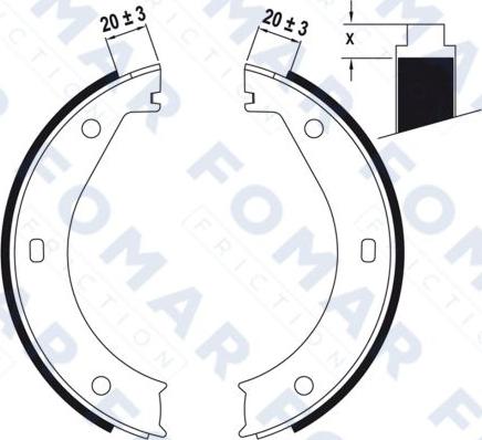 FOMAR Friction FO 0423 - Bremžu loku komplekts adetalas.lv