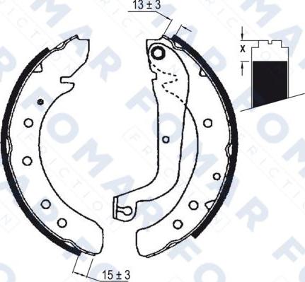 FOMAR Friction FO 0570 - Bremžu loku komplekts adetalas.lv