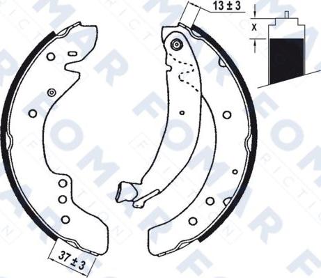 FOMAR Friction FO 0619 - Bremžu loku komplekts adetalas.lv