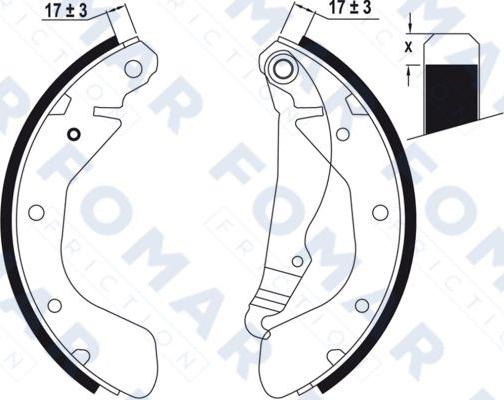 FOMAR Friction FO 0635 - Bremžu loku komplekts adetalas.lv