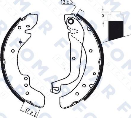 FOMAR Friction FO 0636 - Bremžu loku komplekts adetalas.lv