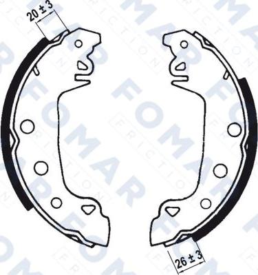 FOMAR Friction FO 0114 - Bremžu loku komplekts adetalas.lv