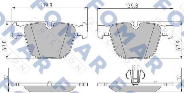 FOMAR Friction FO 895081 - Bremžu uzliku kompl., Disku bremzes adetalas.lv