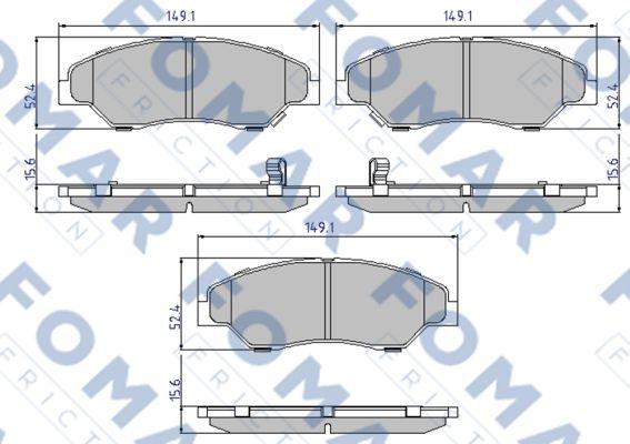 FOMAR Friction FO 893881 - Bremžu uzliku kompl., Disku bremzes adetalas.lv