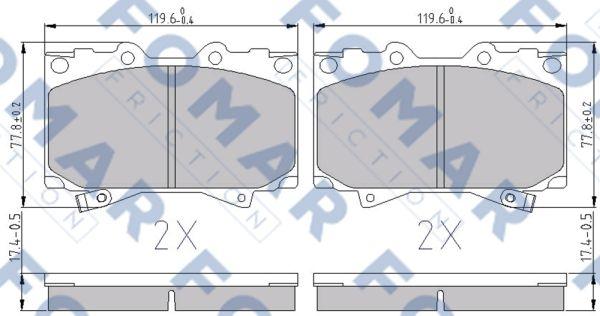 FOMAR Friction FO 892881 - Bremžu uzliku kompl., Disku bremzes adetalas.lv