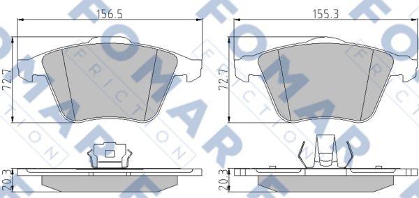 FOMAR Friction FO 849781 - Bremžu uzliku kompl., Disku bremzes adetalas.lv