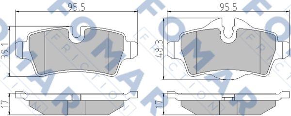 FOMAR Friction FO 845081 - Bremžu uzliku kompl., Disku bremzes adetalas.lv