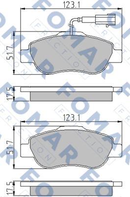 FOMAR Friction FO 856781 - Bremžu uzliku kompl., Disku bremzes adetalas.lv