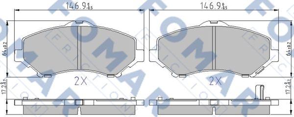 FOMAR Friction FO 850083 - Bremžu uzliku kompl., Disku bremzes adetalas.lv