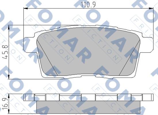 FOMAR Friction FO 857781 - Bremžu uzliku kompl., Disku bremzes adetalas.lv