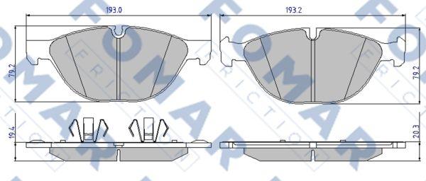 FOMAR Friction FO 861581 - Bremžu uzliku kompl., Disku bremzes adetalas.lv