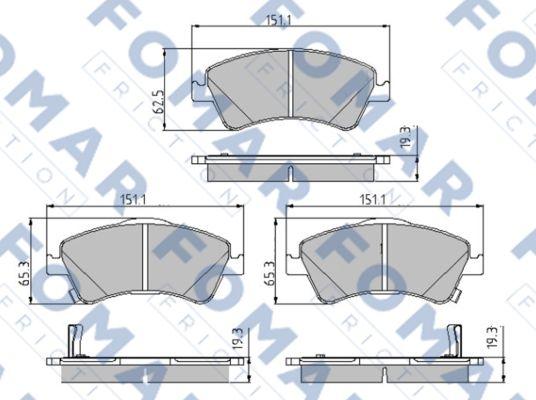 FOMAR Friction FO 862681 - Bremžu uzliku kompl., Disku bremzes adetalas.lv