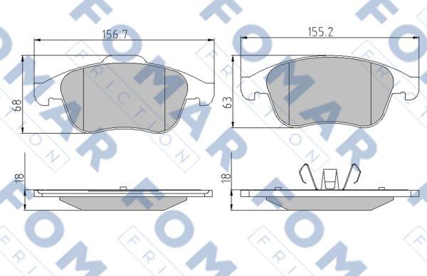 FOMAR Friction FO 886381 - Bremžu uzliku kompl., Disku bremzes adetalas.lv