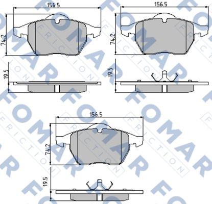 FOMAR Friction FO 838181 - Bremžu uzliku kompl., Disku bremzes adetalas.lv