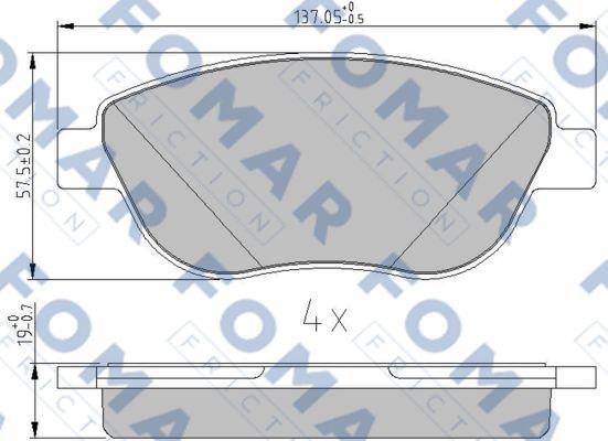 FOMAR Friction FO 241581 - Bremžu uzliku kompl., Disku bremzes adetalas.lv