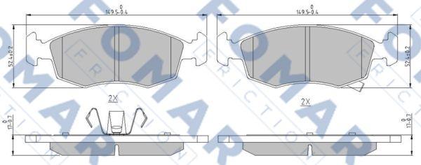 FOMAR Friction FO 242081 - Bremžu uzliku kompl., Disku bremzes adetalas.lv