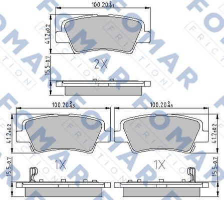 FOMAR Friction FO 207983 - Bremžu uzliku kompl., Disku bremzes adetalas.lv