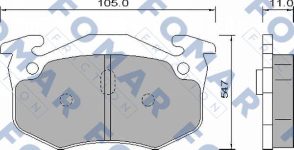 FOMAR Friction FO 742881 - Bremžu uzliku kompl., Disku bremzes adetalas.lv