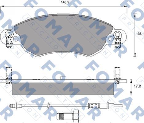 FOMAR Friction FO 786981 - Bremžu uzliku kompl., Disku bremzes adetalas.lv