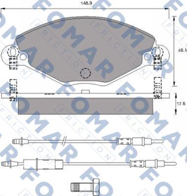 FOMAR Friction FO 787081 - Bremžu uzliku kompl., Disku bremzes adetalas.lv