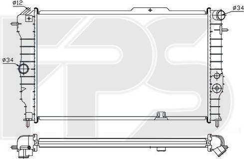 FPS FP 52 A279 - Radiators, Motora dzesēšanas sistēma adetalas.lv