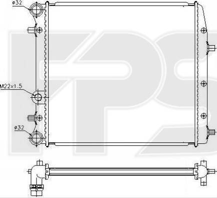 FPS FP 74 A440 - Radiators, Motora dzesēšanas sistēma adetalas.lv