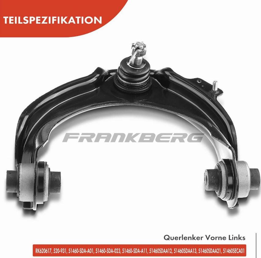 FRANKBERG 5481FB0006684 - Neatkarīgās balstiekārtas svira, Riteņa piekare adetalas.lv