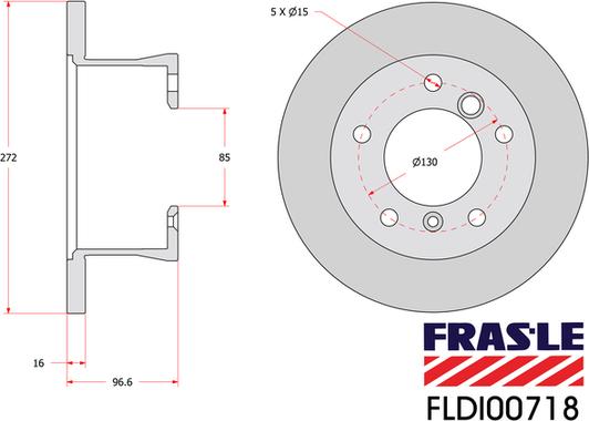 FRAS-LE FLDI00718 - Bremžu diski adetalas.lv