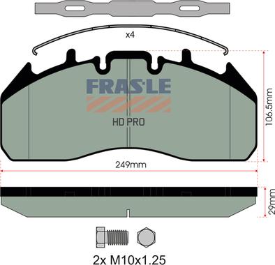 FRAS-LE PD/196-K019-HD - Bremžu uzliku kompl., Disku bremzes adetalas.lv