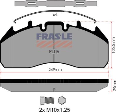 FRAS-LE PD/196-K019-PLUS - Bremžu uzliku kompl., Disku bremzes adetalas.lv