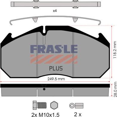 FRAS-LE PD/125-K012-PLUS - Bremžu uzliku kompl., Disku bremzes adetalas.lv