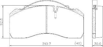 DT Spare Parts 4.90930 SP2 - Bremžu uzliku kompl., Disku bremzes adetalas.lv